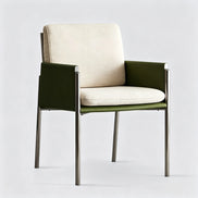 Puwabi X3166 Mixed-Material Stainless Steel Contract Armchair | Contract MOQ 50
