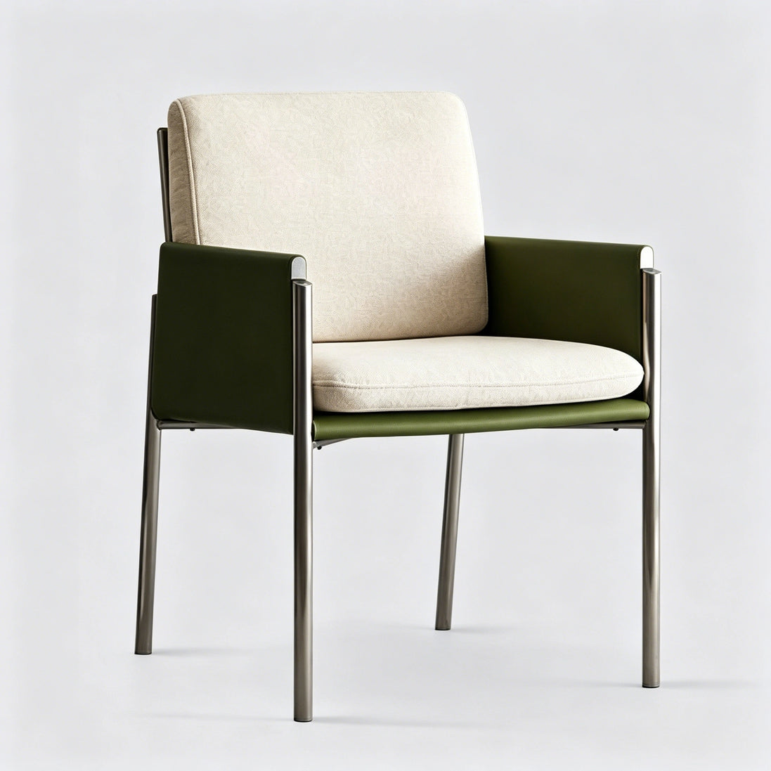 Puwabi X3166 Mixed-Material Stainless Steel Contract Armchair | Contract MOQ 50