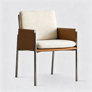 Puwabi X3166 Mixed-Material Stainless Steel Contract Armchair | Contract MOQ 50