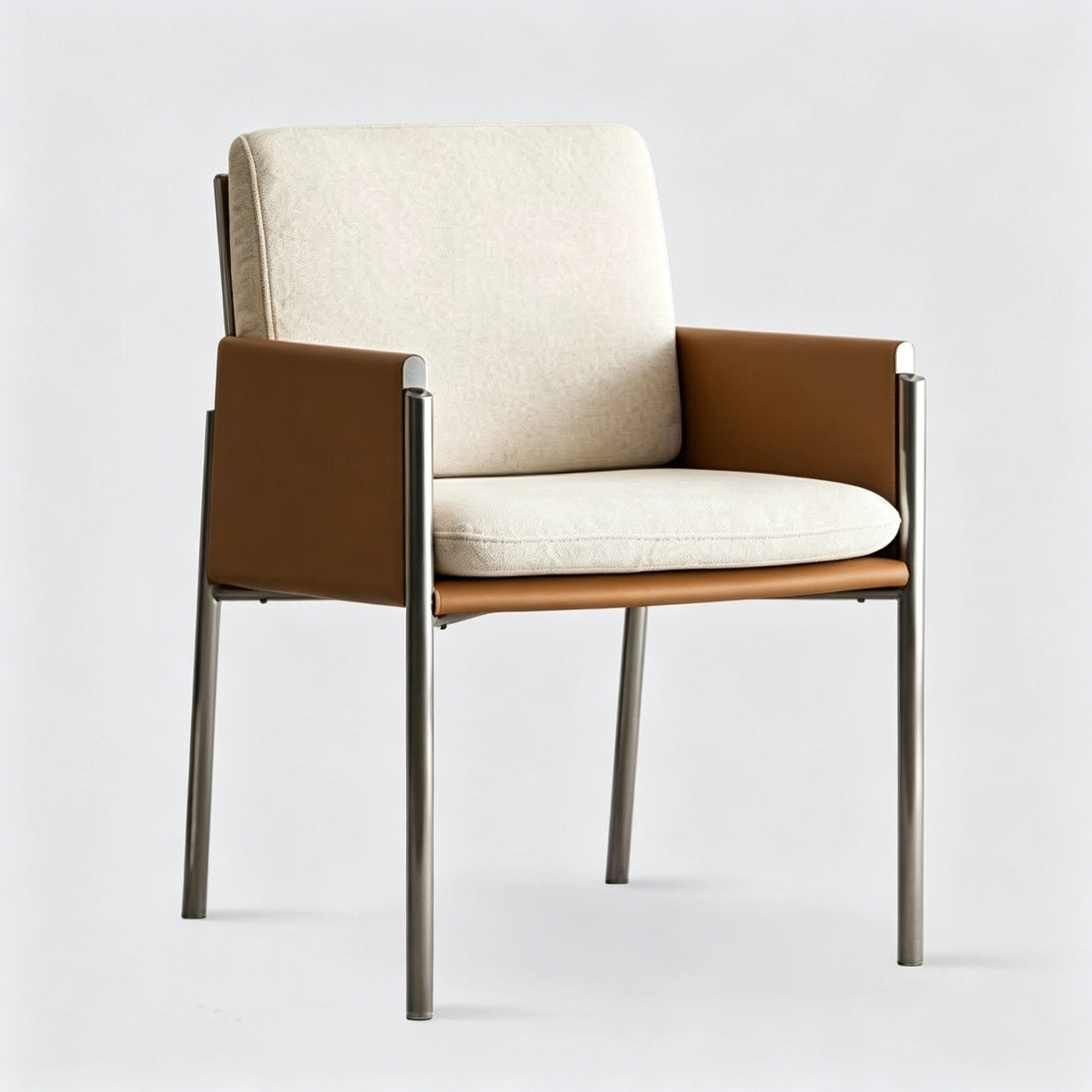Puwabi X3166 Mixed-Material Stainless Steel Contract Armchair | Contract MOQ 50