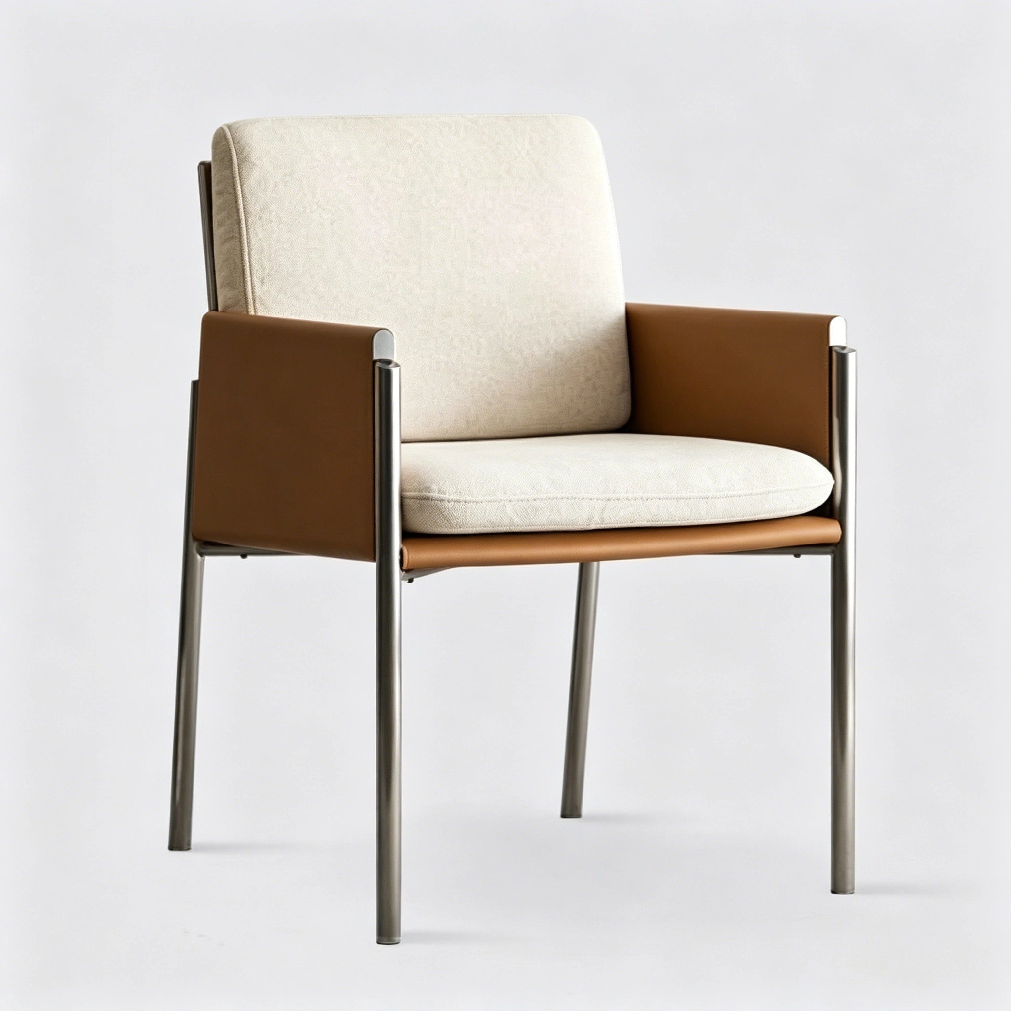 Puwabi X3166 Mixed-Material Stainless Steel Contract Armchair | Contract MOQ 50