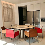 Puwabi X3166 Mixed-Material Stainless Steel Contract Armchair | Contract MOQ 50