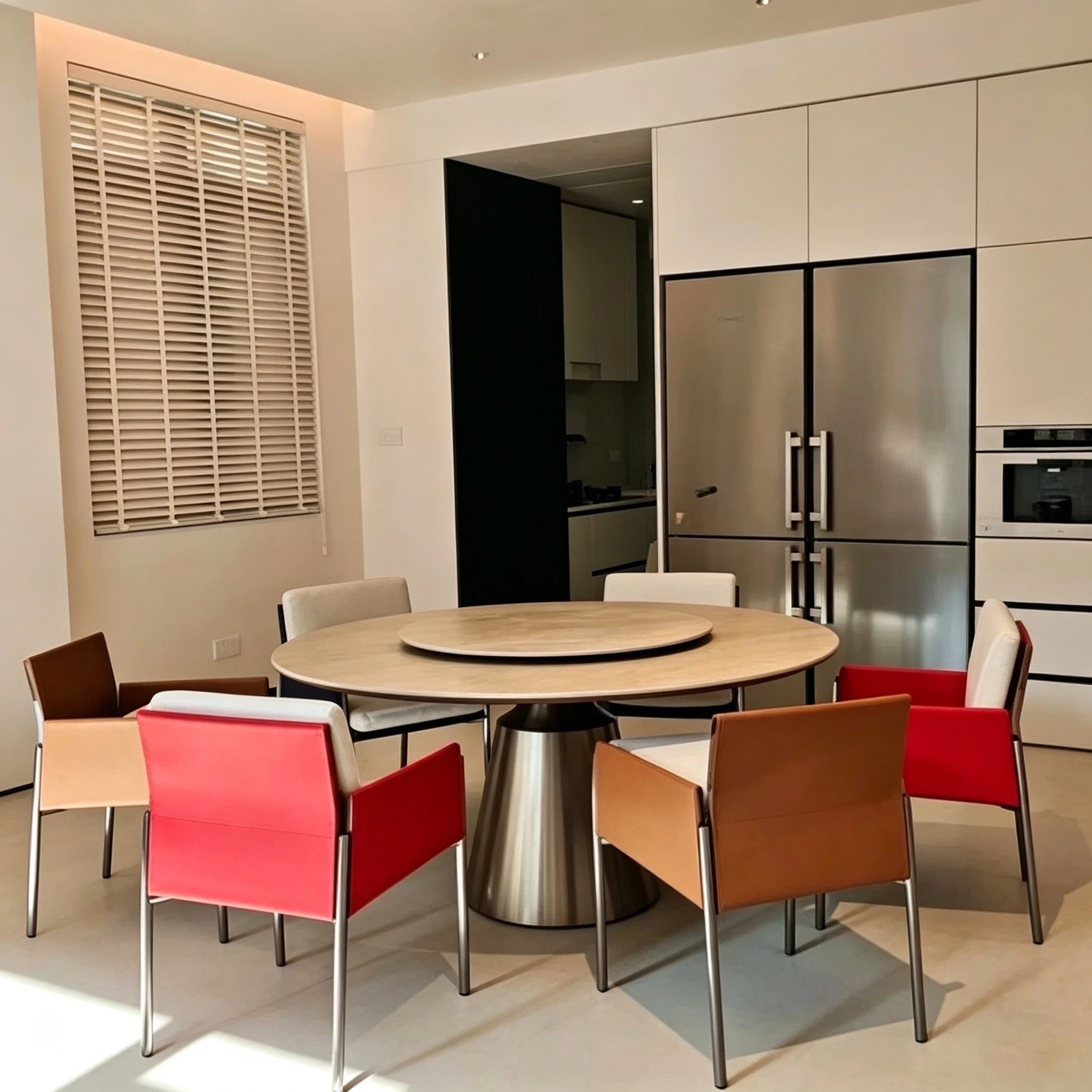 Puwabi X3166 Mixed-Material Stainless Steel Contract Armchair | Contract MOQ 50