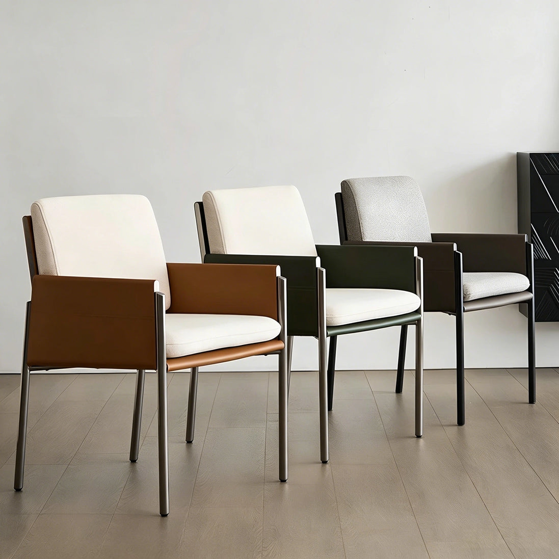 Puwabi X3166 Mixed-Material Stainless Steel Contract Armchair | Contract MOQ 50