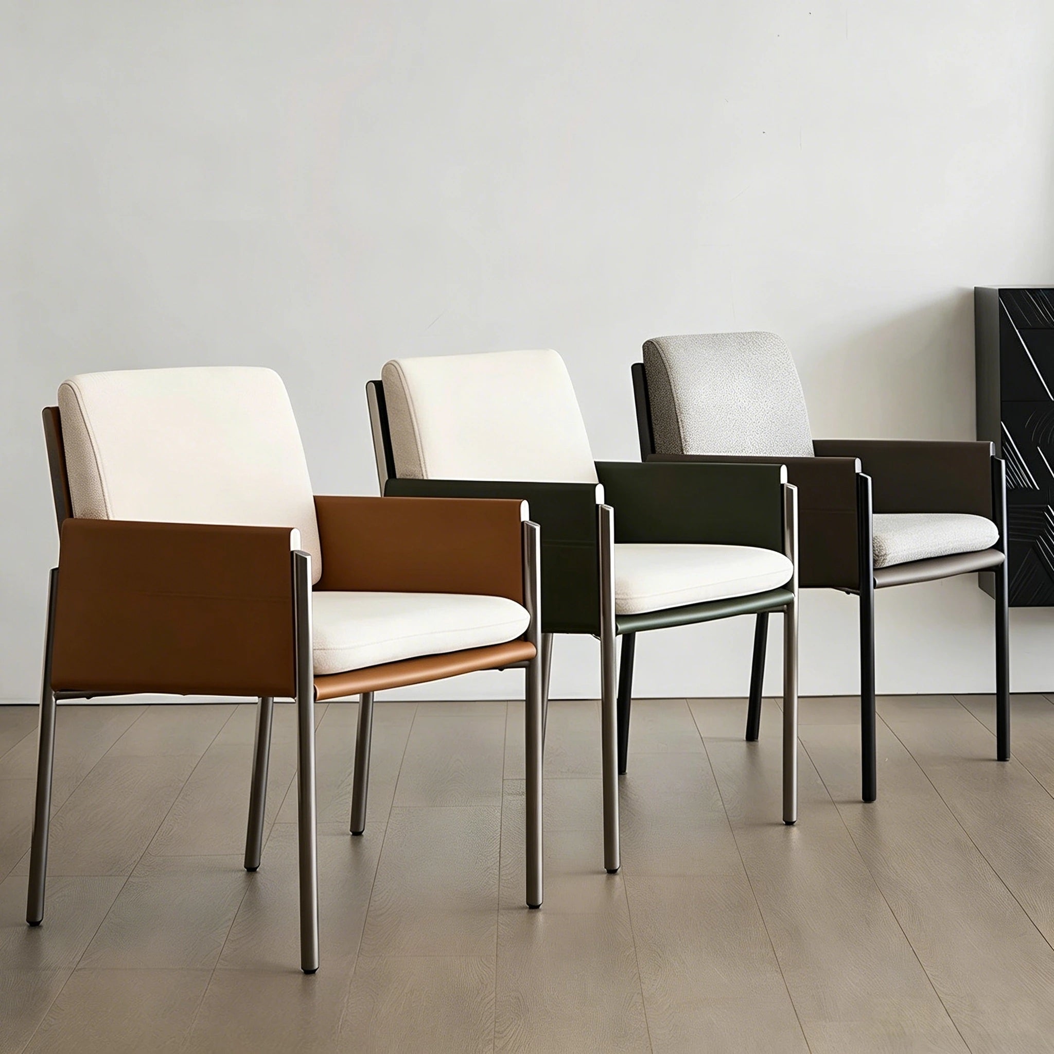 Puwabi X3166 Mixed-Material Stainless Steel Contract Armchair | Contract MOQ 50