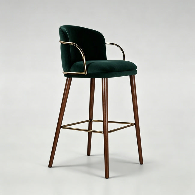 Puwabi X5017 Solid Oak Upholstered Contract Bar Stool | Contract MOQ 50