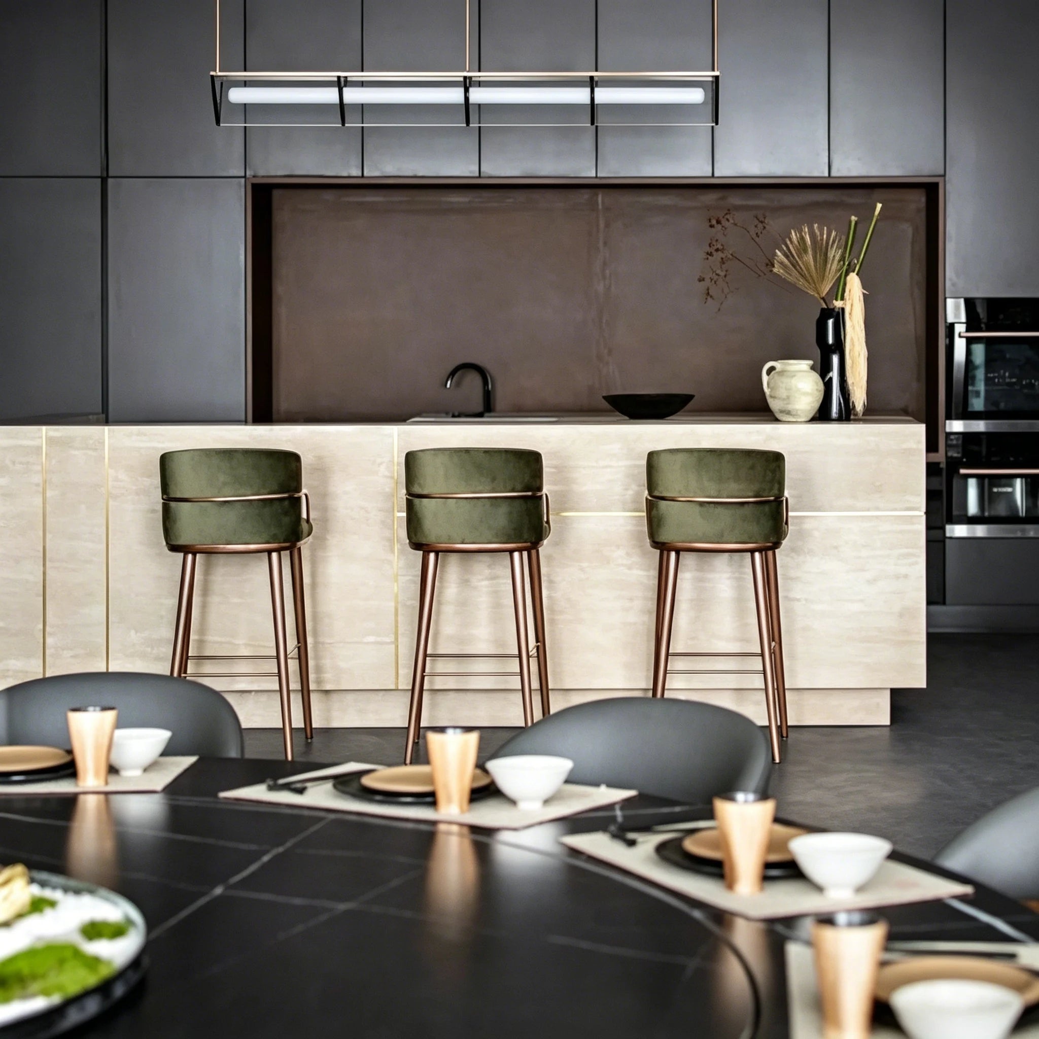 Puwabi X5017 Solid Oak Upholstered Contract Bar Stool | Contract MOQ 50