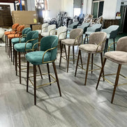Puwabi X5017 Solid Oak Upholstered Contract Bar Stool | Contract MOQ 50