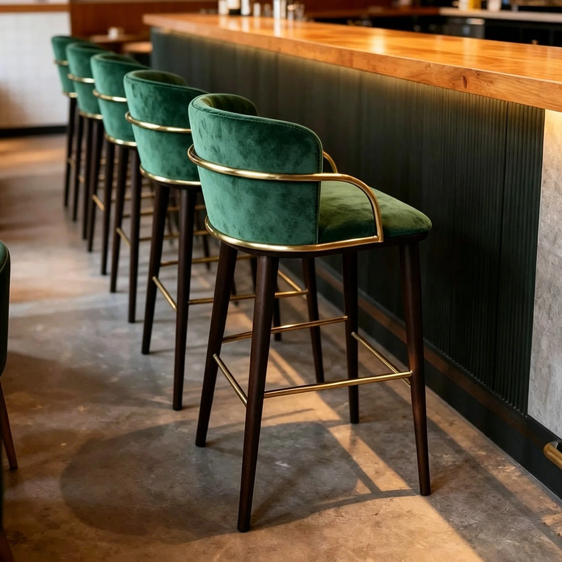 Puwabi X5017 Solid Oak Upholstered Contract Bar Stool | Contract MOQ 50
