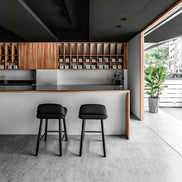 Puwabi X5078 Solid Ash Minimalist Contract Bar Stool | Contract MOQ 50