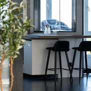 Puwabi X5078 Solid Ash Minimalist Contract Bar Stool | Contract MOQ 50