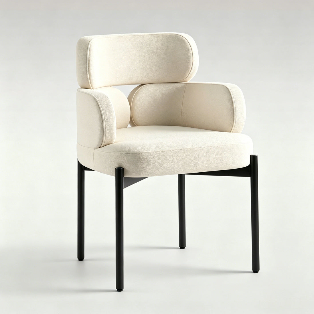 Puwabi X6124 Segmented Upholstered Metal Contract Dining Armchair | Contract MOQ 50