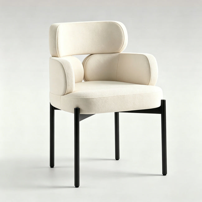 Puwabi X6124 Segmented Upholstered Metal Contract Dining Armchair | Contract MOQ 50