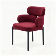 Puwabi X6124 Segmented Upholstered Metal Contract Dining Armchair | Contract MOQ 50