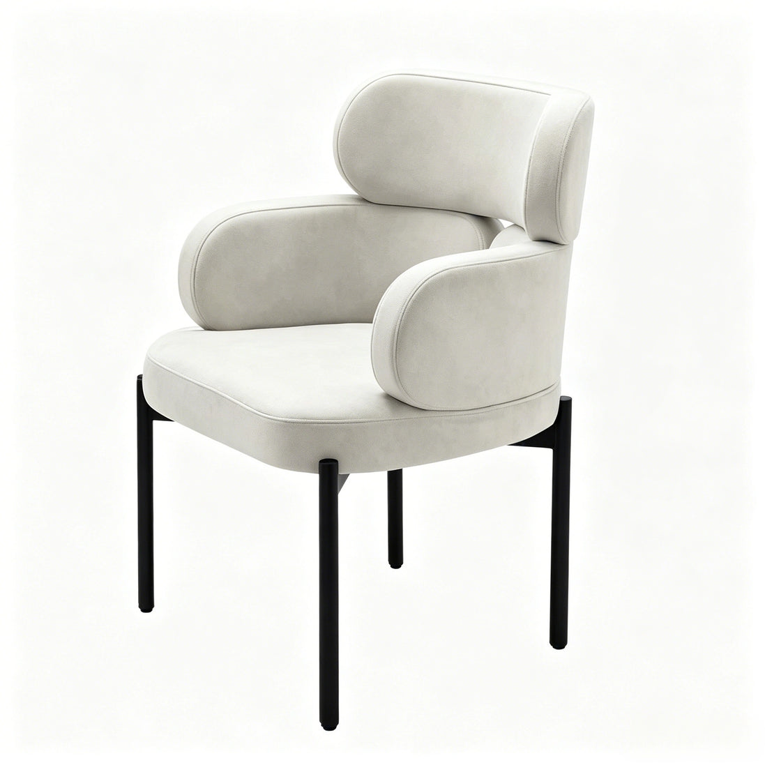 Puwabi X6124 Segmented Upholstered Metal Contract Dining Armchair | Contract MOQ 50