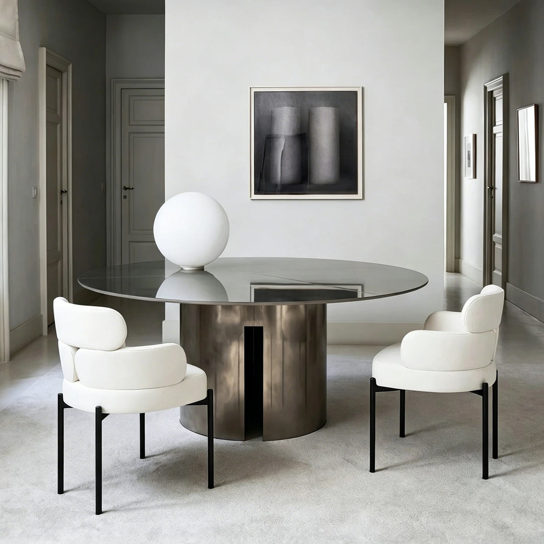 Puwabi X6124 Segmented Upholstered Metal Contract Dining Armchair | Contract MOQ 50