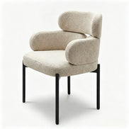 Puwabi X6124 Segmented Upholstered Metal Contract Dining Armchair | Contract MOQ 50