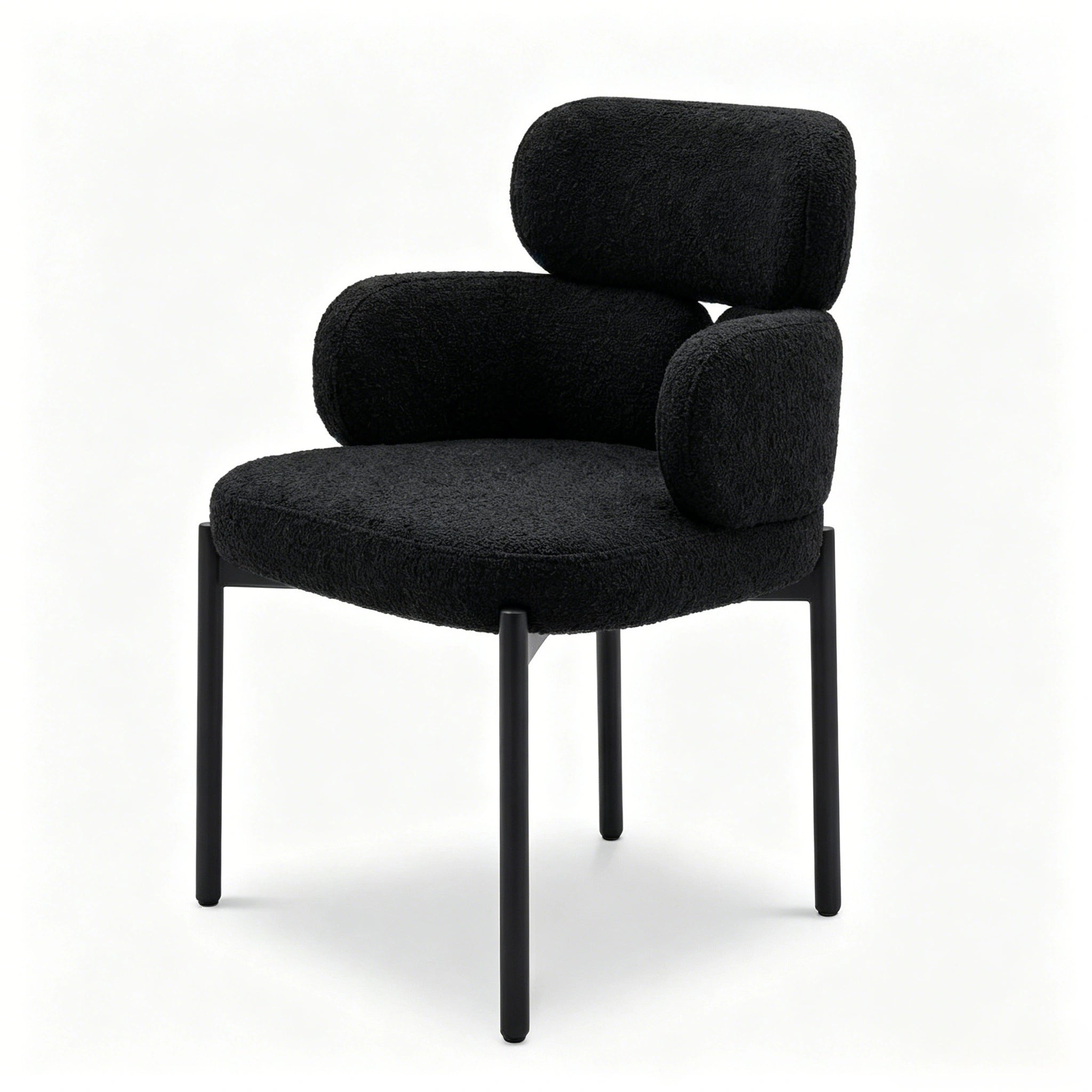 Puwabi X6124 Segmented Upholstered Metal Contract Dining Armchair | Contract MOQ 50
