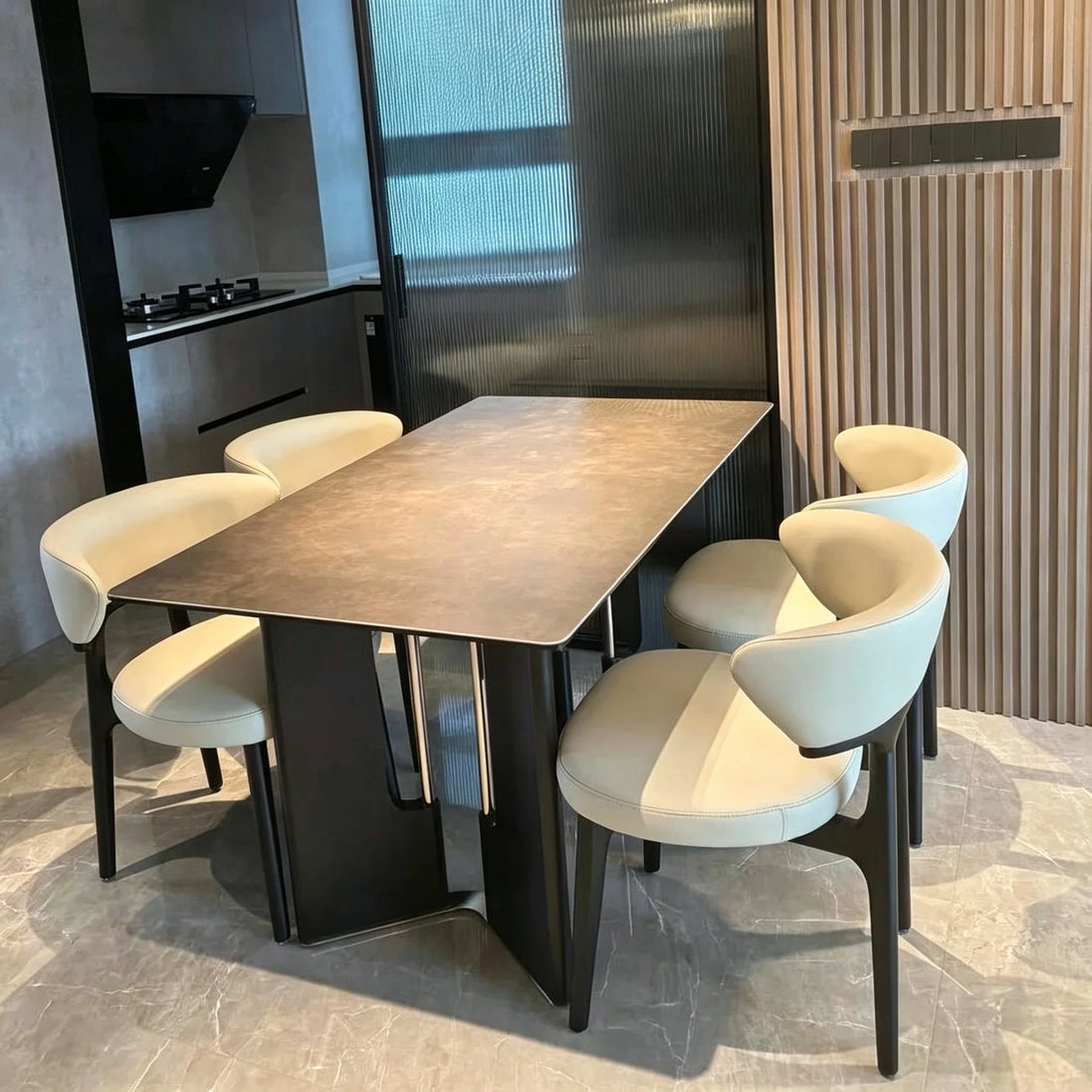 Puwabi X6161 Solid Ash Floating-Back Contract Dining Chair | Contract MOQ 50