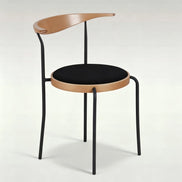 Puwabi X6237 Minimalist Floating Crescent Metal Dining Chair | Contract Furniture MOQ 50
