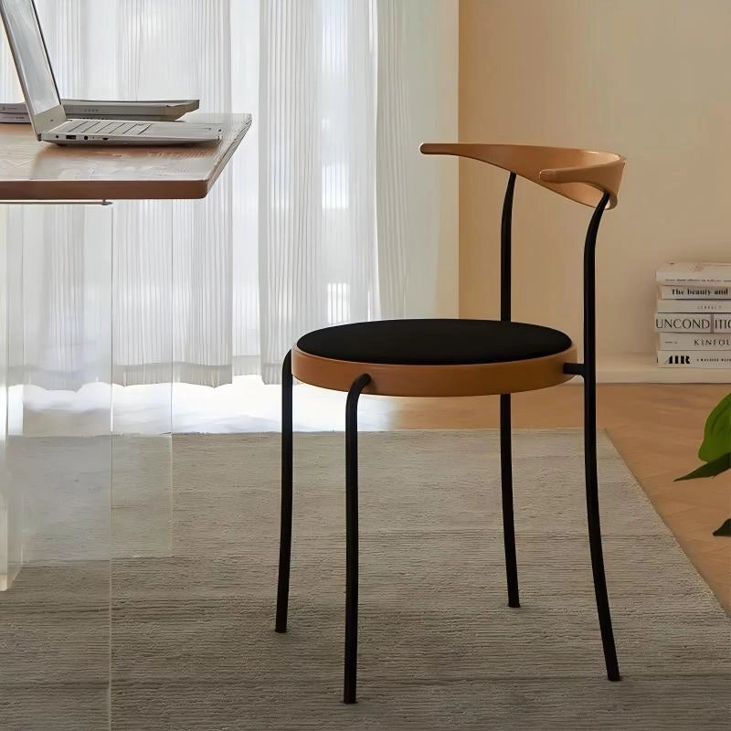 Puwabi X6237 Minimalist Floating Crescent Metal Dining Chair | Contract Furniture MOQ 50