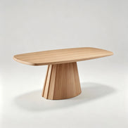 Puwabi T730 Oval Solid Ash Contract Dining Table | Contract MOQ 2