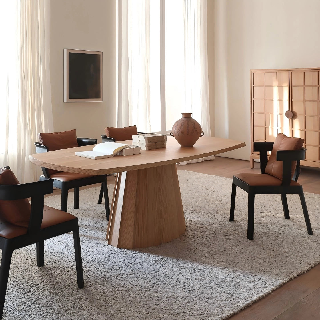 Puwabi T730 Oval Solid Ash Contract Dining Table | Contract MOQ 2