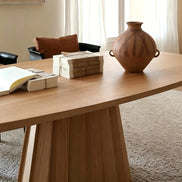 Puwabi T730 Oval Solid Ash Contract Dining Table | Contract MOQ 2