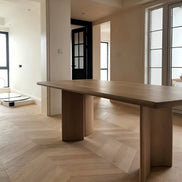 Puwabi T744 Geometric Pedestal Contract Dining Table | Contract MOQ 2