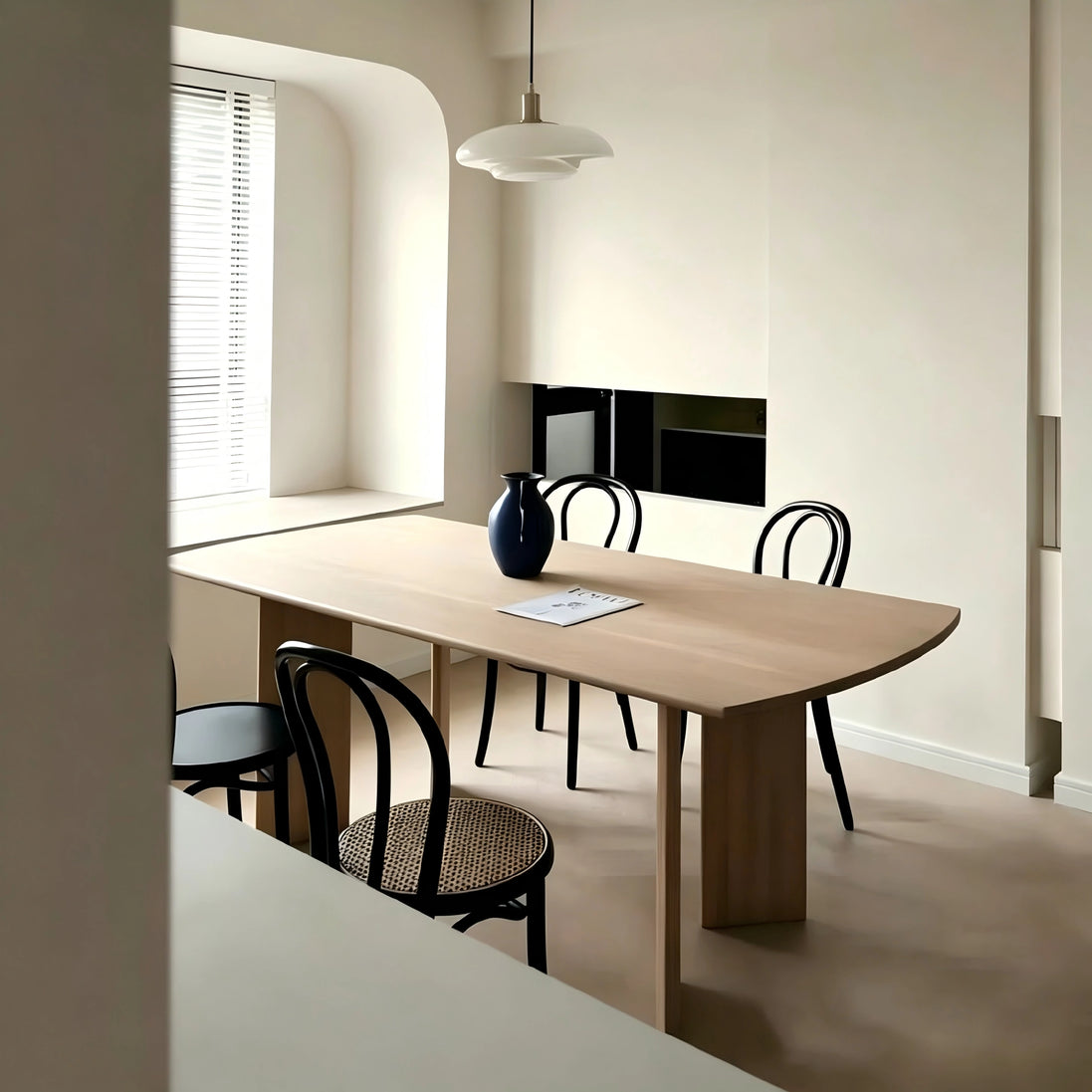 Puwabi T744 Geometric Pedestal Contract Dining Table | Contract MOQ 2
