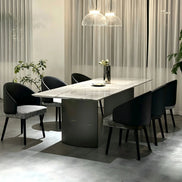 Puwabi X3047 mixed-material barrel dining chair with wooden legs and upholstered seat, modern design for contract dining spaces