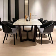 Puwabi X3047 mixed-material barrel dining chair with wooden and upholstered elements, modern design for contract dining spaces