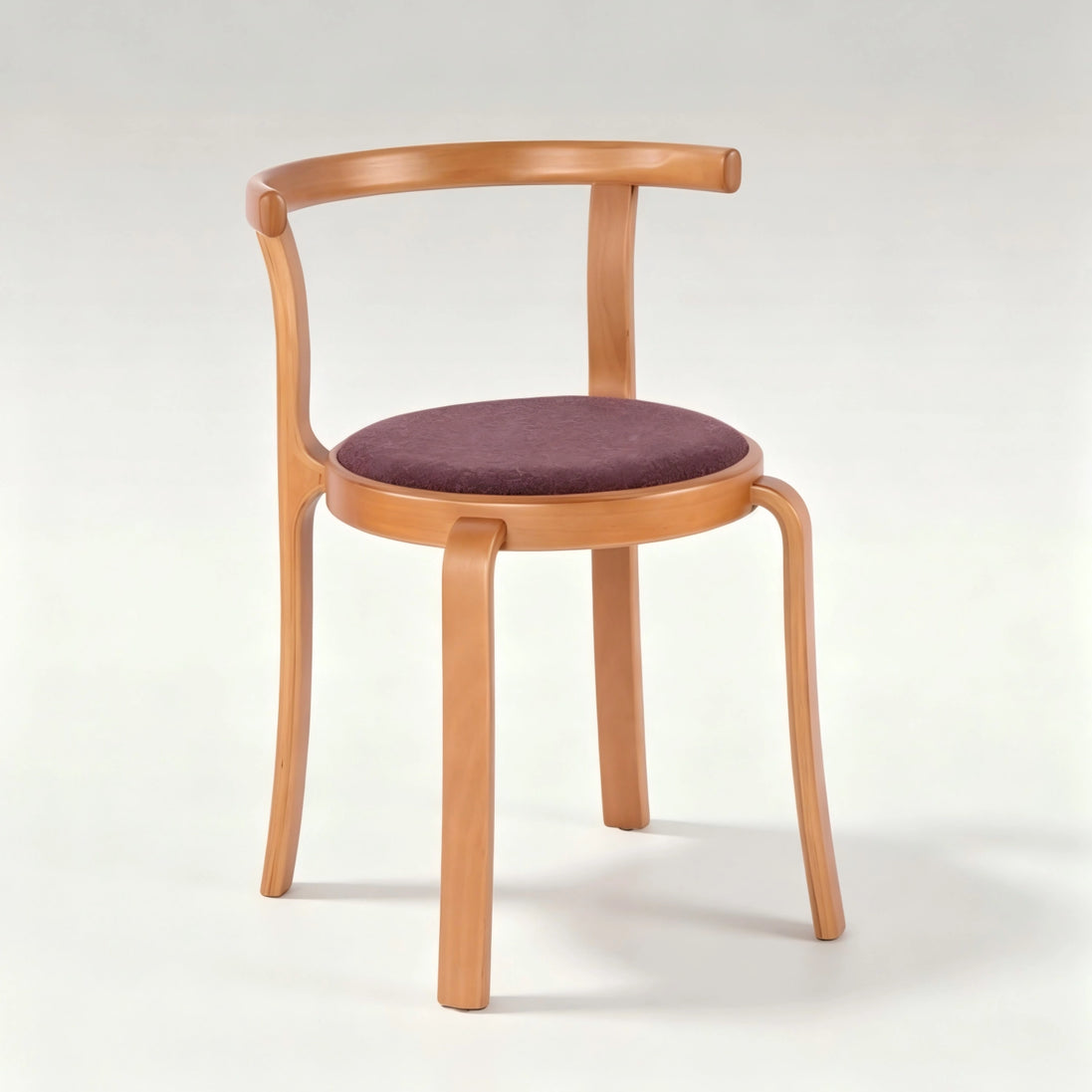 Puwabi X6226 continuous bentwood contract dining chair with sleek curved back and wooden finish, ideal for modern dining spaces