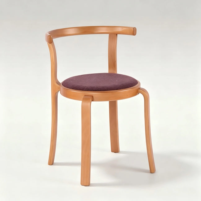 Puwabi X6226 continuous bentwood contract dining chair with sleek curved back and wooden finish, ideal for modern dining spaces