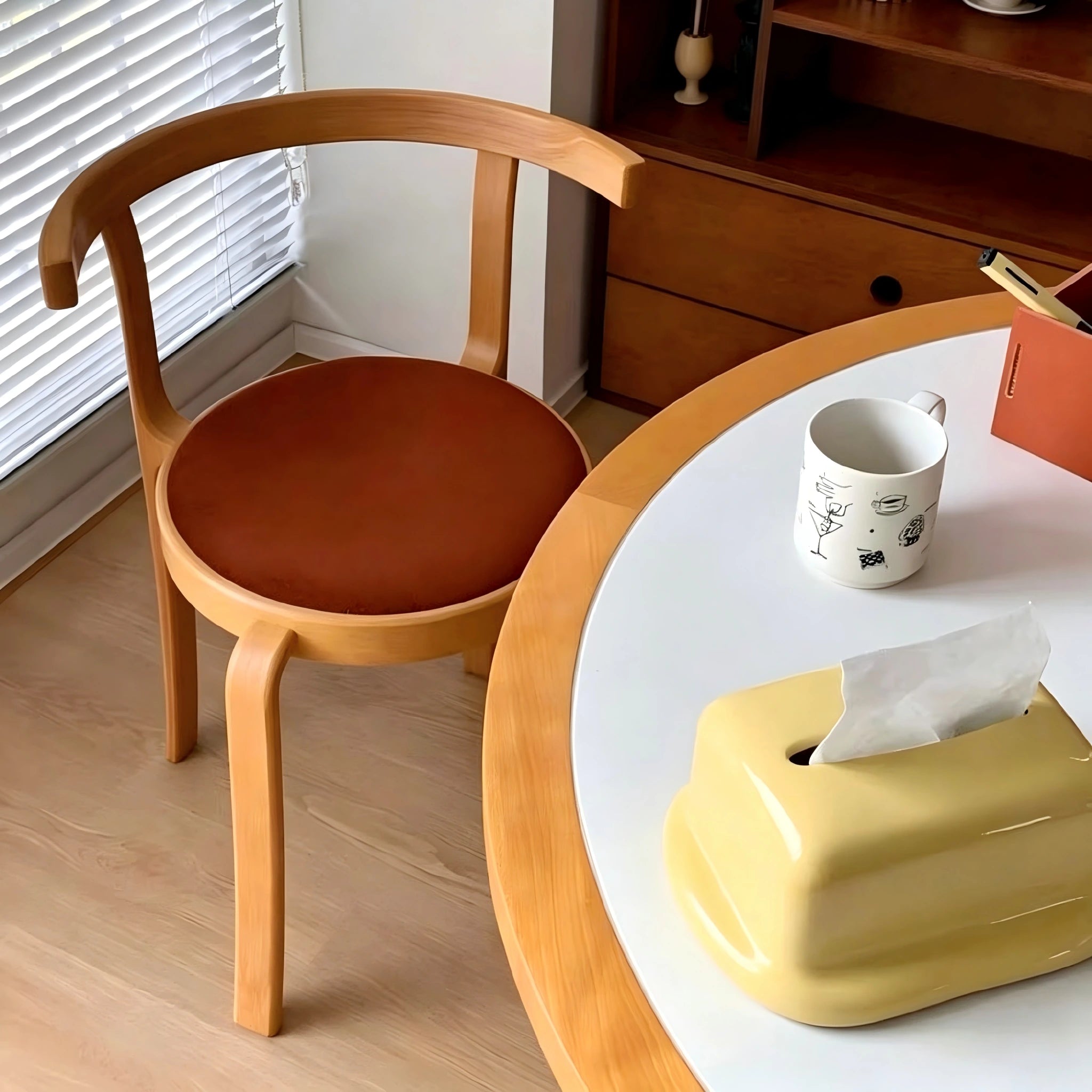 Puwabi X6226 continuous bentwood dining chair with curved backrest and wooden legs, designed for contract dining spaces.