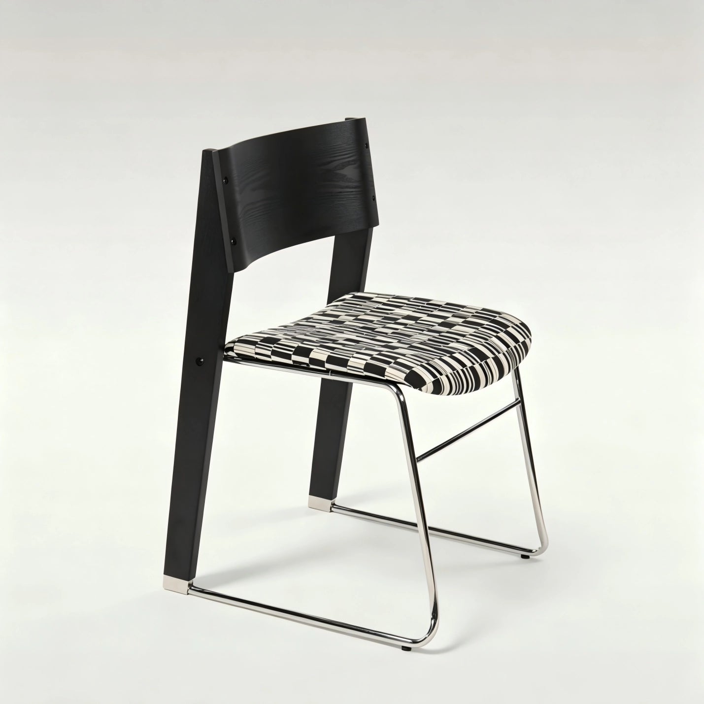 Puwabi X6210 architectural dining chair with mixed-material design, modern style, and cushioned seat, suitable for contract dining spaces.