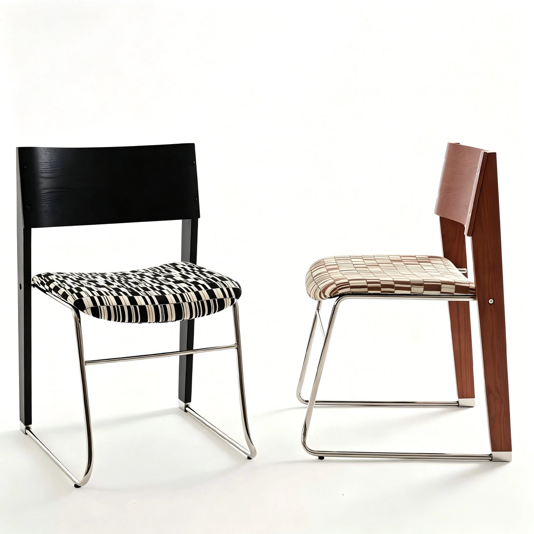Puwabi X6210 architectural mixed-material dining chair with sleek design, showcasing a modern contract dining chair for commercial spaces