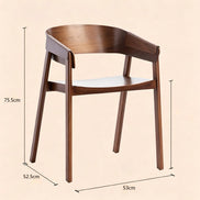 Puwabi X3026 minimalist wooden contract dining chair with sleek design and smooth finish, suitable for modern dining spaces.