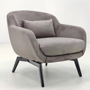 puwabi wholesale leisure chairs talian Minimalist Living Room Lazy Relax Leisure Chair White Velvet Fabric Lounge Sofa Chair Villa Hotel Single Accent Chair